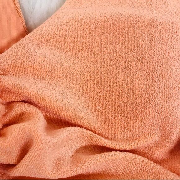 L*SPACE Dax Terry Bikini Top Cabana Bitsy Cut Cheeky Bottom Peach Size Small New - Picture 14 of 15